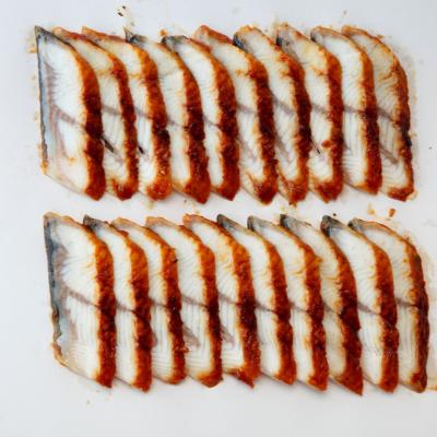 China Vitamins eel slice unagi kabayaki slice cut roasted frozen eel bandaged japanese sushi for sale