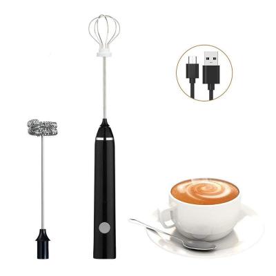 China Viable Handheld Electric USB Stainless Steel Coffee Milk Frother Desktop Coffee Maker Machine for sale