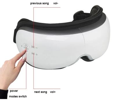 China Musical Function Electric Massage Smart Air Pressure Warm Heated Vibration Eye Massager for sale