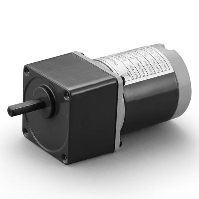 China 60mm 24v Black Adjustable Speed DC Motor with 1.9A Continuous Current and Black Color for sale