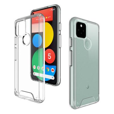 China Shockproof Clear PC Anti-drop Mobile Phone Material Space TPU Dual Cases For Google Pixel 4a Pixel 5 Pixel 3 XL for sale