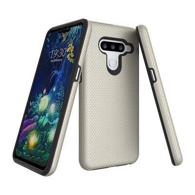 China Mobile Shockproof Texture Triangle PC+TPU Dual Anti-drop Cases Accessories For LG G8 ThinQ G7 G6 V50 V40 V30 K10 K8 for sale