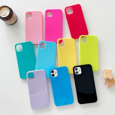 China Colorful TPU Material TPU Case For iPhone xs Max Solid Color Reprocessing TPU Phone Case For iPhone XR 12 11 pro 7 plus max for sale