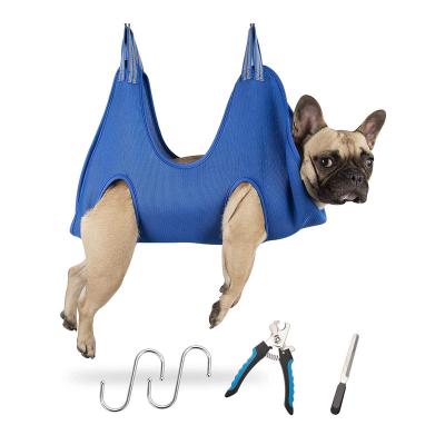 China 2022 New Arrival Comfortable Breathable Pet Cat Grooming Hammock With Hooks for sale