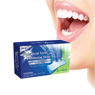 China Fast Professional Gel 3D Teeth Whitening Strips Kits Soften Tooth Whitener Strips Private Label for sale