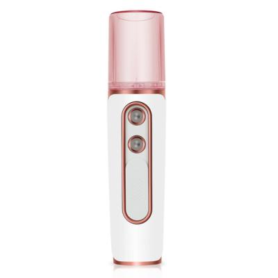 China Moisturizer Fashional Double Hole Nano Facial Steamer With Power Bank Portable Face Mist Sprayer for sale