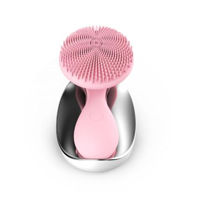 China Portable Deep Cleansing Machine Sonic Silicone Facial Cleansing Brush Mini Electric Wireless Rechargeable Deep Pore for sale