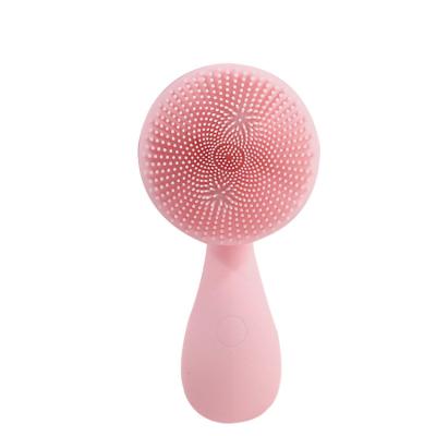 China Black Cordless Main Portable Waterproof Silicone Remover Facial Brush Deep Pore Cleanser Exfoliator Sonic Face Cleansing Brush for sale