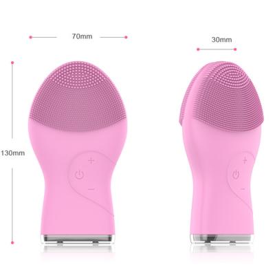 China Wireless Sonic Face Brush Electric Face Massage Brush Portable Waterproof Silicone Deep Cleansing Facial Cleansing Brush for sale