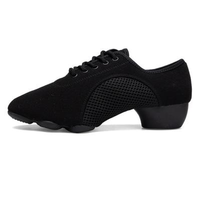 China Triple-Bottom Outdoor Rubber Comfortable Breathable High Quality Black Girl Sole Latin Dance Training Shoes for sale