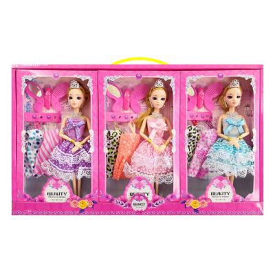 China Soft Fashionable Toy 11.5 Inch Beauty Girl Doll Toy With 3D Real Eye Empty Body Doll Set For Girls Gift Toy Doll for sale