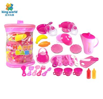 China Role Play Learning Toys 2019 Hot Sale Role Play Cooking Toys Food Game Children Play Home Pretend Toy 33 Pcs for sale