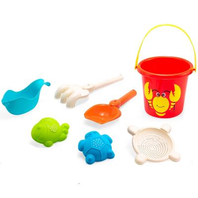 China Eco Beach Bucket Set Outdoor Plastic Summer Toys Kids Tools Shovel Sand Play Eco Beach Bucket Set for sale