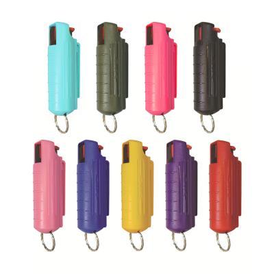 China Outdoor Wholesale Spray Bottle Set 20ml Mini Plastic Shell Self-Defense Key Chain Security Bulk Key Chain For Women for sale