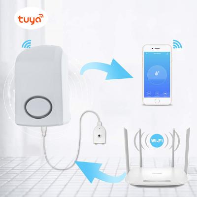 China 130db Smart Auto Water Leakage Tuya Wifi Sensor ABS Current Water Alarm Sensor for sale