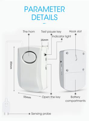 China ABS Plastic Wireless Water Leakage Alarm Sensor Wifi Water Leak Detector Flood Sensor Alarm With Tuya App for sale