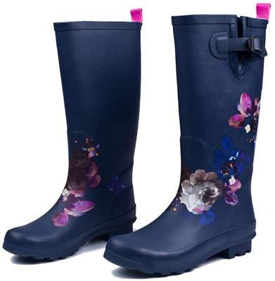 China Hot Round Toe Rainboots, China Trend Fashion Buckle Snow Boots Custom Made Fashional Rubber Rain Strap for sale