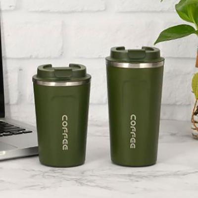 China Viable Custom Logo Car Vacuum Travel Insulated Double Wall Tumbler Reusable 304 Stainless Steel Coffee Cup Mug With Lid for sale