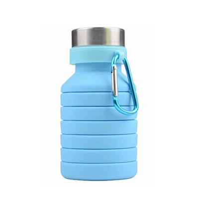 China Sustainable Hot Sale Outdoor Sports Collapsible Drinking Silicone Water Bottle Custom Logo for sale