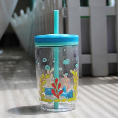 China Wholesale Custom Printed Kids BPA FREE Liquid Coffee 32oz Color Changing Party Activated Drinking Glow In The Dark Plastic Cup for sale