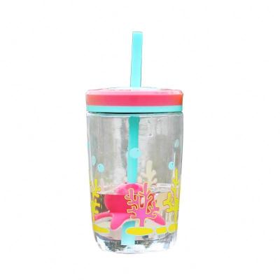 China Outdoor Custom Eco-Friendly Drinking Reusable Tea Drink Cups Double Wall Activites Milk Plastic Tritan Tea Cup With Straw for sale