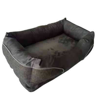 China Eco-friendly Sustainable Customize Waterproof Size Fabric PP Cotton Padding Detachable Easy To Clean Dog Bed for sale