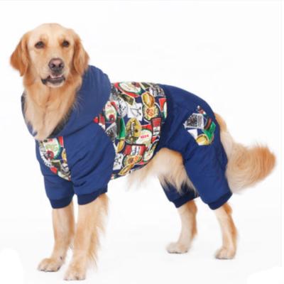 China OEM Multi Size Leisure Warm Waterproof Pet Lifelike Winter Giant Breed Dog Coat Jacket Clothes for sale