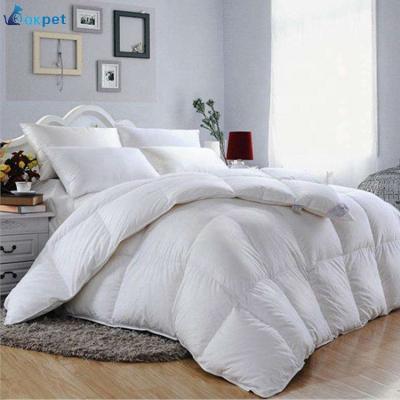 China Machine Washable Double Size Luxury High End Goose Down Silk Comforter Set Factory Price for sale