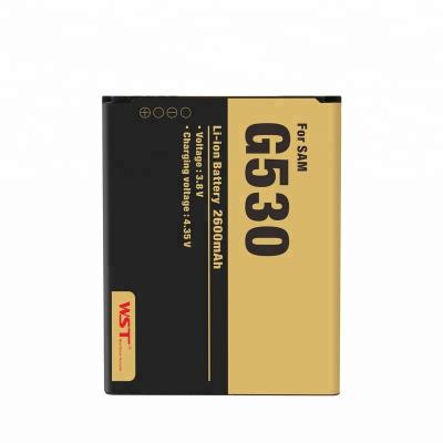 China Classic Cell Phone WST Trending Products Smallest Rechargeable Spice 2600mah Mobile Phone Battery For Samsung G530 for sale