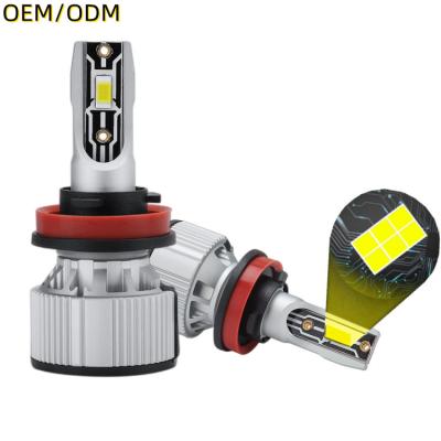 China Low Price Aluminum Mini H7 Led Headlight Car 60w 6500lm Quartz LED Headlight Bulb 12 Volt Led Headlight For Cars for sale