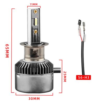 China 2022 Aluminum NEW 360 Degree Adjustable Fan H3 Led Headlight Bulbs 60W 6500LM Led Headlight Auto Laser Logo Free for sale