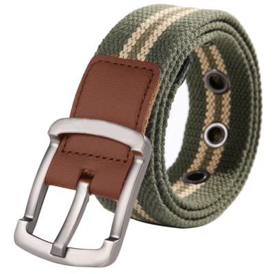 China Customer Service Korean Men's Needle Buckle Canvas Belt Youth Outdoor Leisure Alloy Buckle Belt Soft Wholesale Contact Customer Service for sale