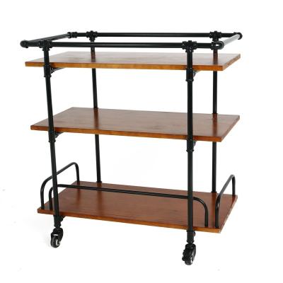 China Fast Delivery Hotel Decoration Bar Vending Trolley Bar Wine Mobile Serving Cart YD-029 for sale