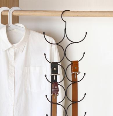 China Metal Transitional Multi-Purpose Rack for Cabinet Hanger Tie Belt Scarf Iron Space-Saving Hanger for Storage for sale