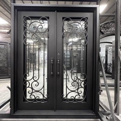 China Waterproof Top Selling Popular Design Oem Service Modern Decorative Metal Custom Steel Security Door for sale