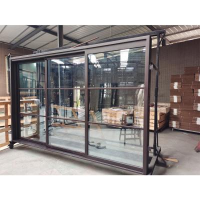 China Waterproof Factory Price Custom Size Hot Sale Metal Large Panel Sliding Glass Door Exterior for sale