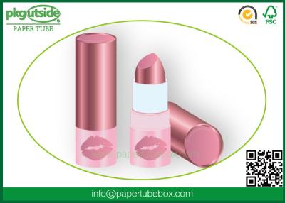 China Cosmetics Round Paper Lipstick Tubes Canister 100% Eco Kraft For Lip Balm for sale