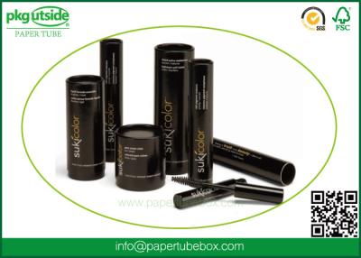 China Black Custom Cardboard Tubes , Paper Cylinder Containers For Eyelash Packaging for sale