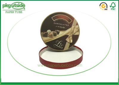 China Custom Cardboard Round Chocolate Box Metal Color Printing Elegant Design for sale