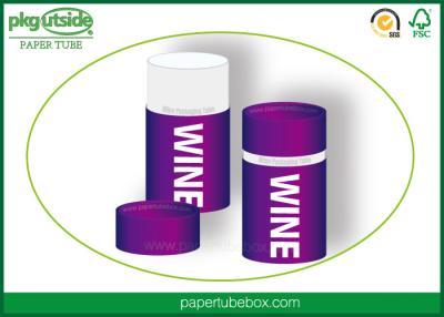 China 100% Recycled Paper Wine Gift Tube Packaging Durable Environmentally Friendly for sale