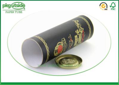 China Metal Cap Wine Gift Tube Round Paper Mailing Postal Tubes Eco - Friendly for sale