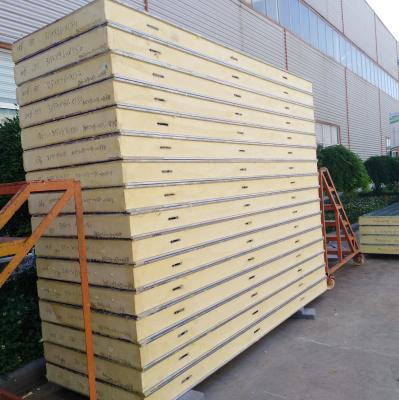 China hot sale fireproof color pu steel sandwich wall panel for cold room with good price for sale