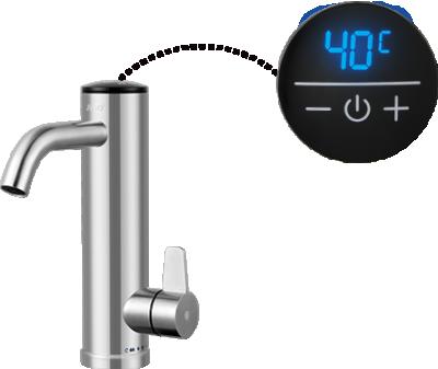 China Electric Water Heater Thermostatic Commercial Instant Electric Faucets Bathroom Faucets Kitchen Faucets With LED Digital Display for sale