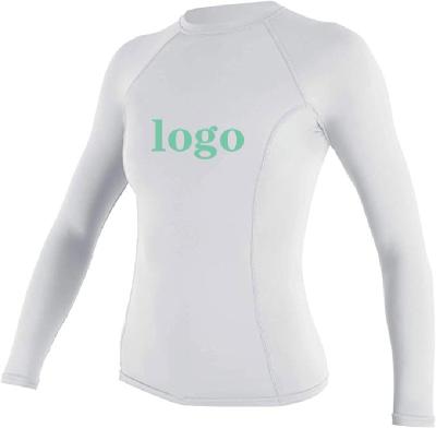 China Custom Rashguard Shirt Sports Rash Vest Logo Women Long Sleeve Printed Top Rash Guard Anti-UV UPF 50+ for sale