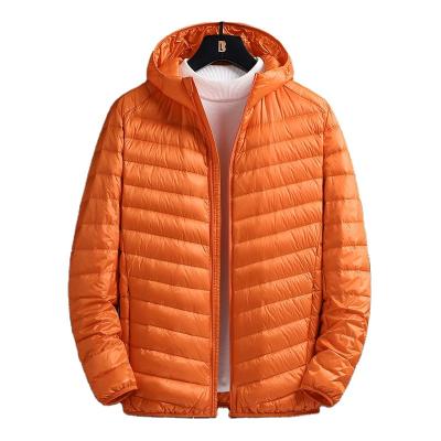 China New Fashion Hooded Jacket Men Breathable Lightweight Down Jacket 90s White Coat Casual Short Duck Down for sale