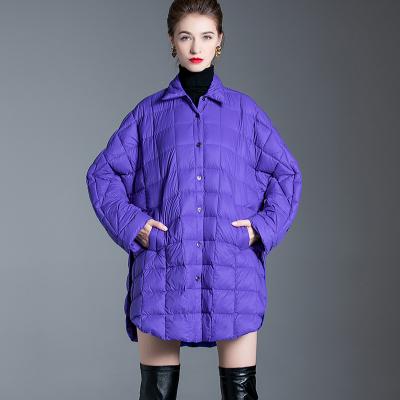 China Breathable High Quality Stripper Jacket Turn Down Collar Light Weight Down Jacket Women Winter Fashion Casual Coats for sale