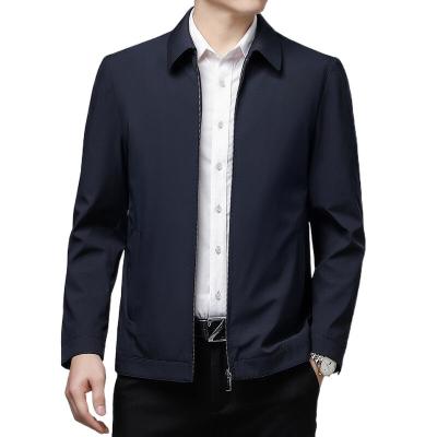 China Other Fashion Turn Down Collar Overcoat Business Casual Dress Zipper Loose Coat Men Jacket for sale