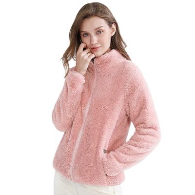 China Other New Long Sleeve Fleece Jacket Women Plus Fleece Collar Warm Comic Cardigan Fleece Outdoor Coat for sale