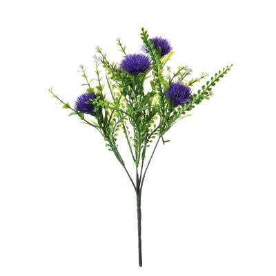 China Plastic artificial flower green plant plastic shooting props home decoration simulation water grass ball for sale