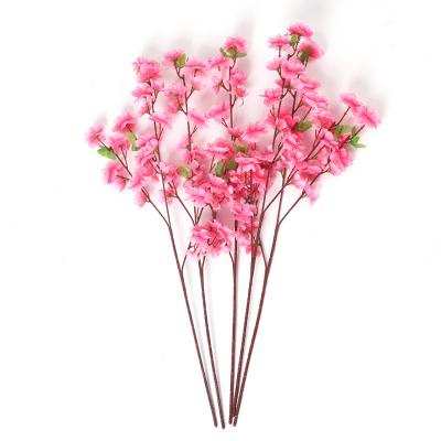 China Plastic simulation of peach branches dried flower cherry blossom living room decorative branches fake tree decoration for sale